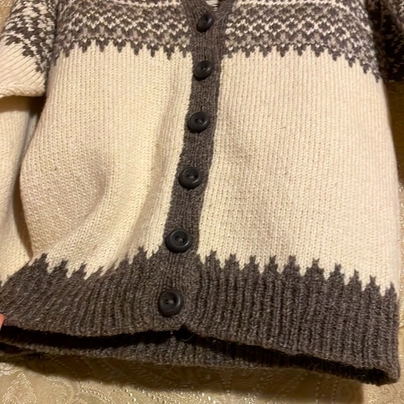 Handmade “Home Crafted Knit” Rapaki Mahana 100% Wool Cardigan - Picture 2 of 5